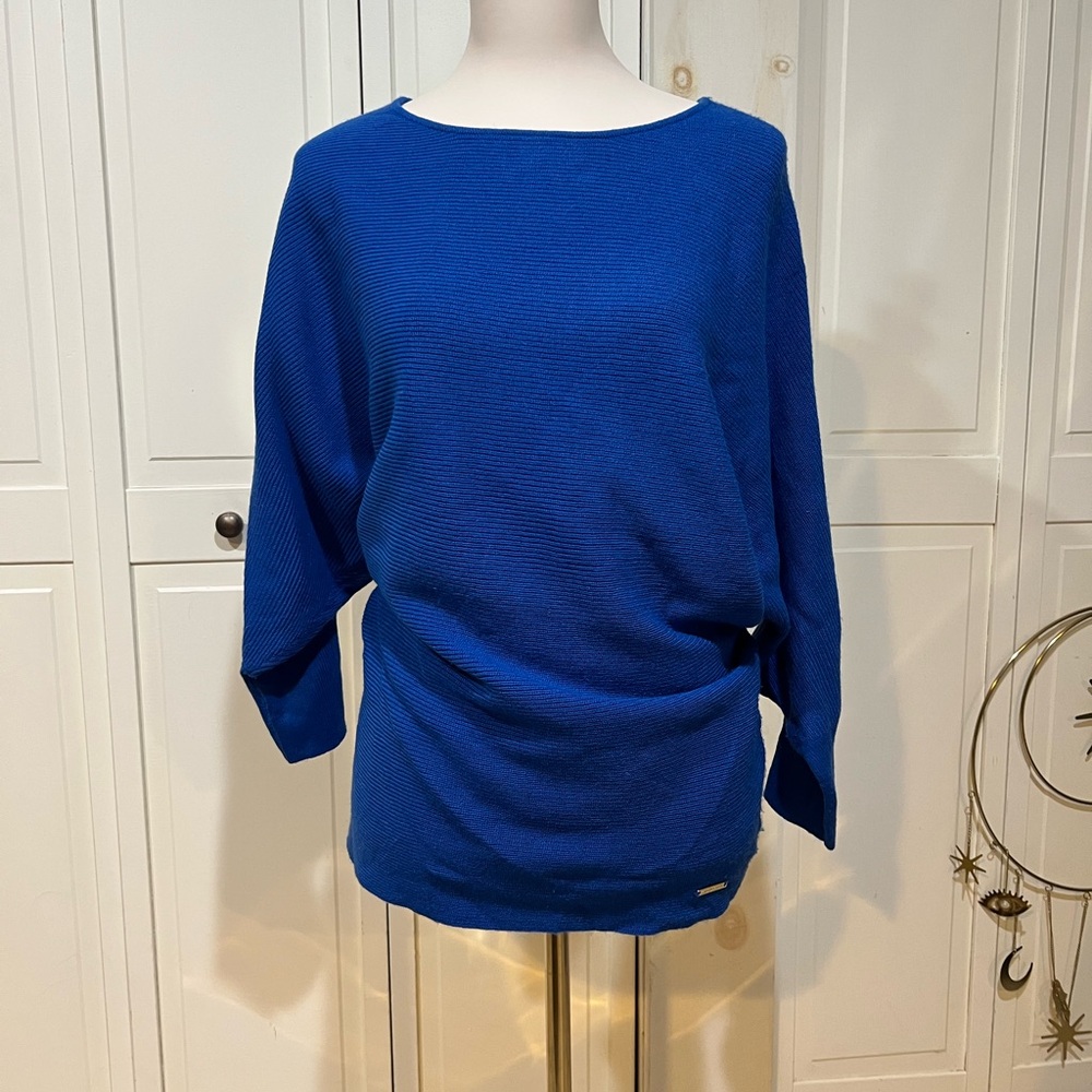 Blue tunic sweater